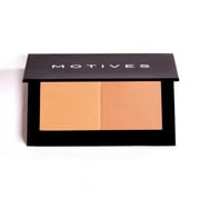 Motives  Bronzing Duo   Dual-Tone Matte & Shimmer Bronzer for Contour & Glow | Lightweight, Blendable, Long-Lasting Formula | Sun-Kissed, Natural Finish for All Skin Tones