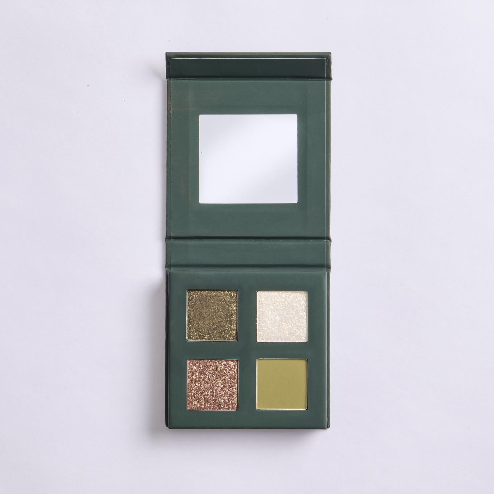 Motives® Enchanted Palette - Eyeshadow Palette with 4 Jewel-Toned and Earthy Green Shades for Dazzling or Natural Looks - Motives