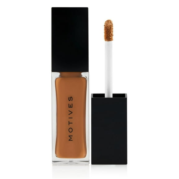 Motives Sculpting Concealer - Full Coverage Lightweight Concealer, Under Eye Brightener & Dark Spot Corrector - Walnut