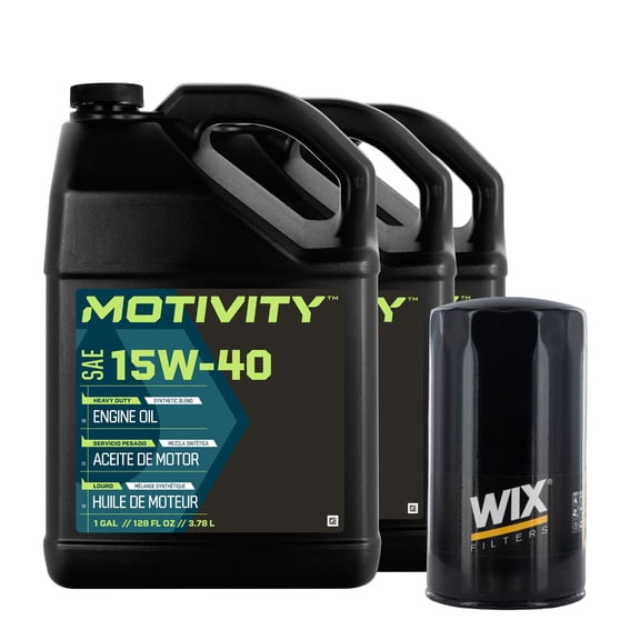 Motivity Heavy Duty 15W-40 Synthetic Oil Change Kit Compatible With Ford F250 F350 F450 F550 F650 F750 6.7L Powerstroke 2011-2025 - 3 Gallons