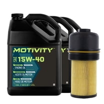 Motivity Heavy Duty 15W-40 Synthetic Oil Change Kit Compatible With Ford F250 F350 F450 F550 Super Duty 6.0L/6.4L 2003-2010 - 3 Gallons