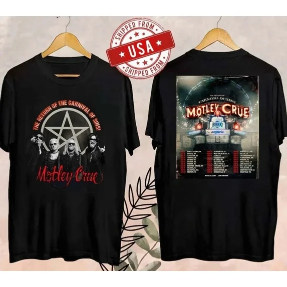 Motley Crue 2026 North American Tour T-Shirt For Fan