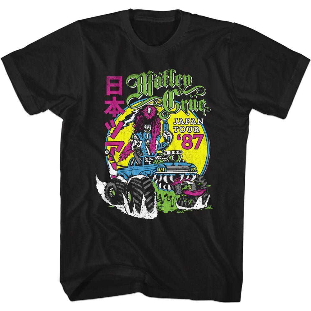 Motley Crue 87 Japan Black Adult T-Shirt 5Xl - Walmart.com