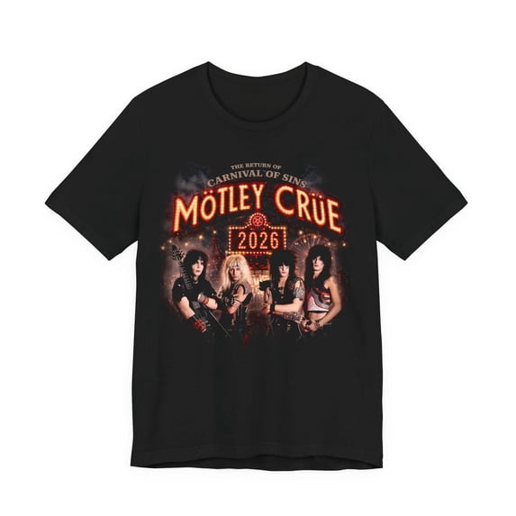 Motley Crue Carnival Of Sins 2026 Shirt, Vintage Rock Band Fan Tour T-shirt