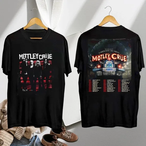 Motley Crue Carnival Of Sins Tour 2026 Graphic T-Shirt For Fan