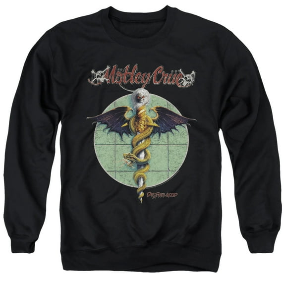 Motley Crue Dr Feelgood Adult Crewneck Sweatshirt Black