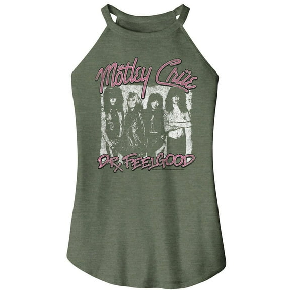 Motley Crue Dr Feelgood Photo Women's Rocker Tank Album Rock Band Concert Tour (2XL)