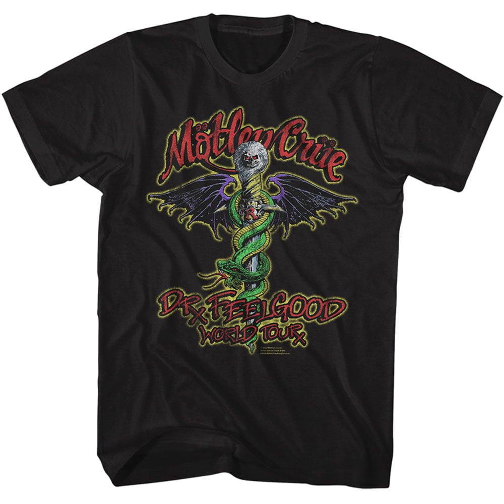 Motley Crue Dr Feelgood Tour Black Adult T-Shirt