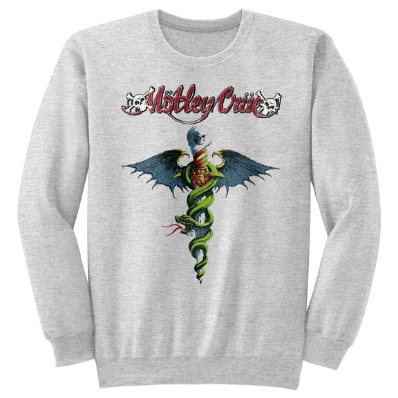 Motley Crue Drfeelgood Gray Heather Adult Sweatshirt