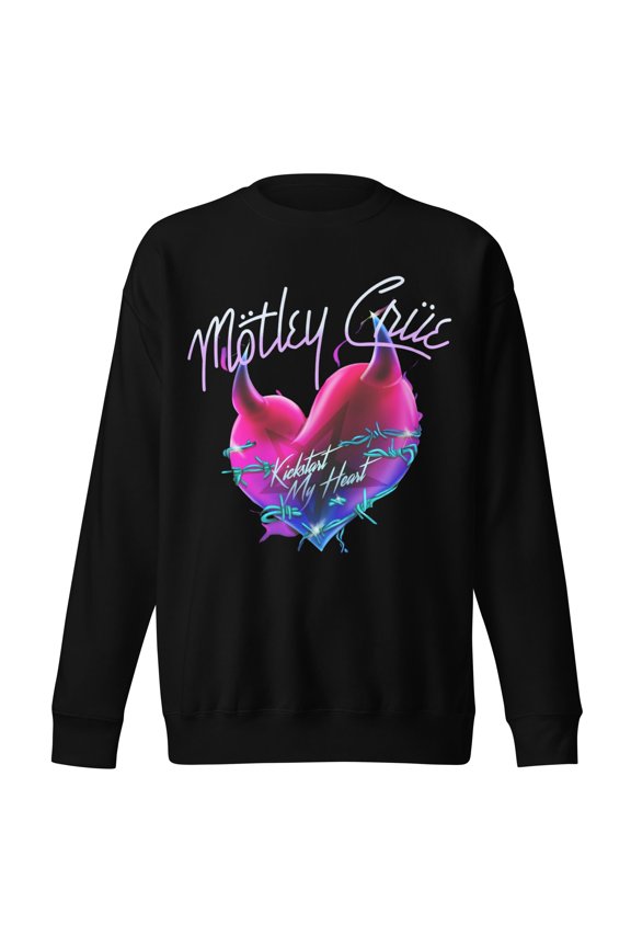Motley Crue Kickstart Jumbo Print Unisex Sweatshirt - Black - Extra Large