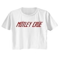 thumbnail image 1 of Motley Crue Logo White Junior Women's Festival Cali Cropped T-Shirt, 1 of 2
