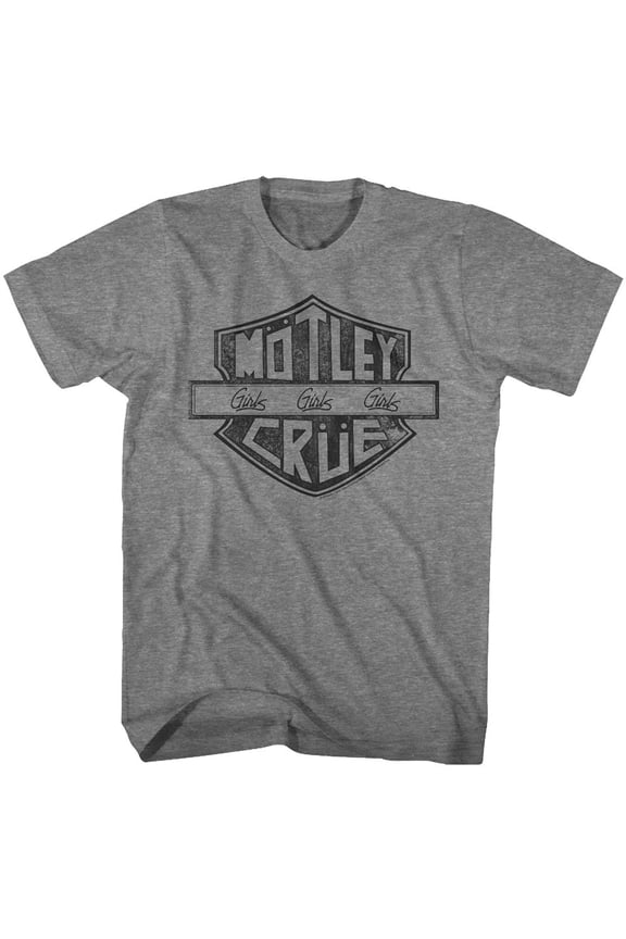 Motley Crue MC Sign Graphite Heather Adult T-Shirt