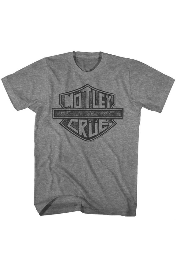 Motley Crue MC Sign Redux Graphite Heather Adult T-Shirt