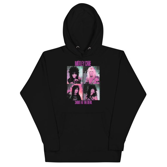 Motley Crue Pink Shout Classic Unisex Hoodie - Black - Small