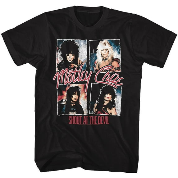 Motley Crue Shout At The Devil Black Adult T-Shirt 2Xlt