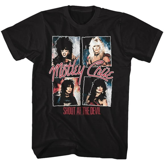 Motley Crue Shout At The Devil Black Adult T-Shirt 4Xl