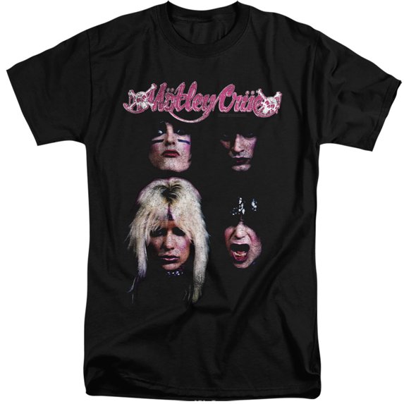 Motley Crue The Crue Adult Tall T-Shirt 18/1 T-Shirt Black