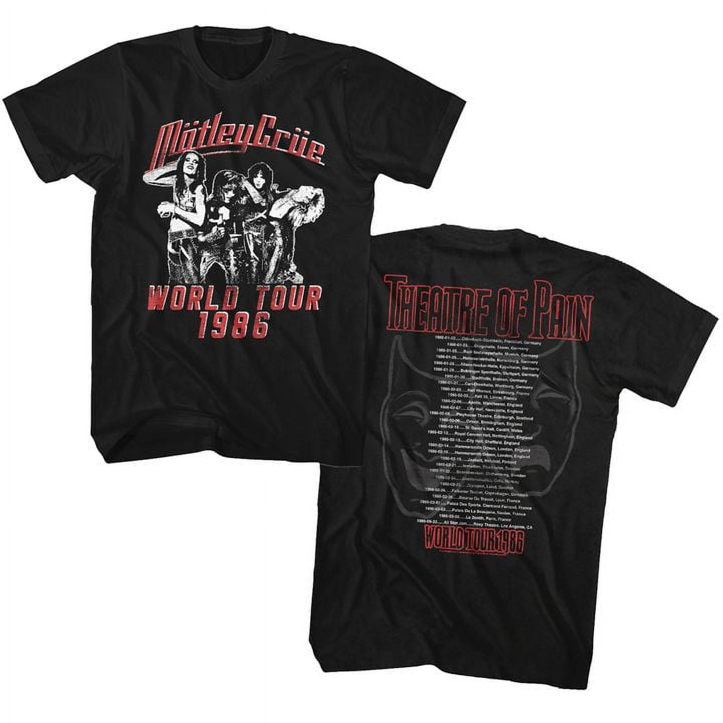 Motley Crue Theatre Of Pain Tour Classic Black Adult T-Shirt 