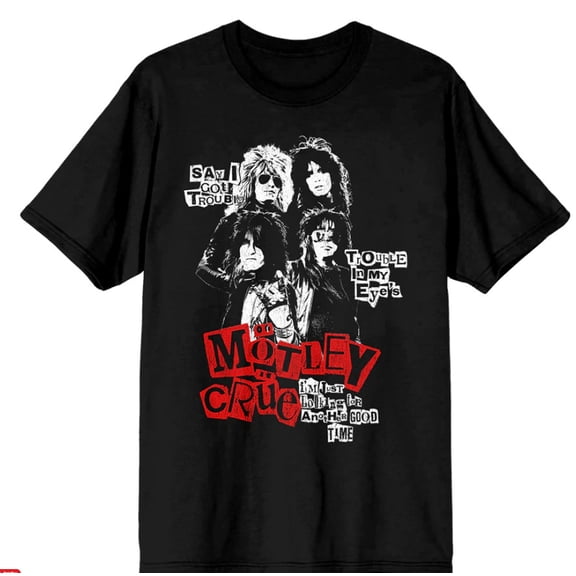 Motley Crue Trouble Photo T-Shirt Fullsize S-5Xl