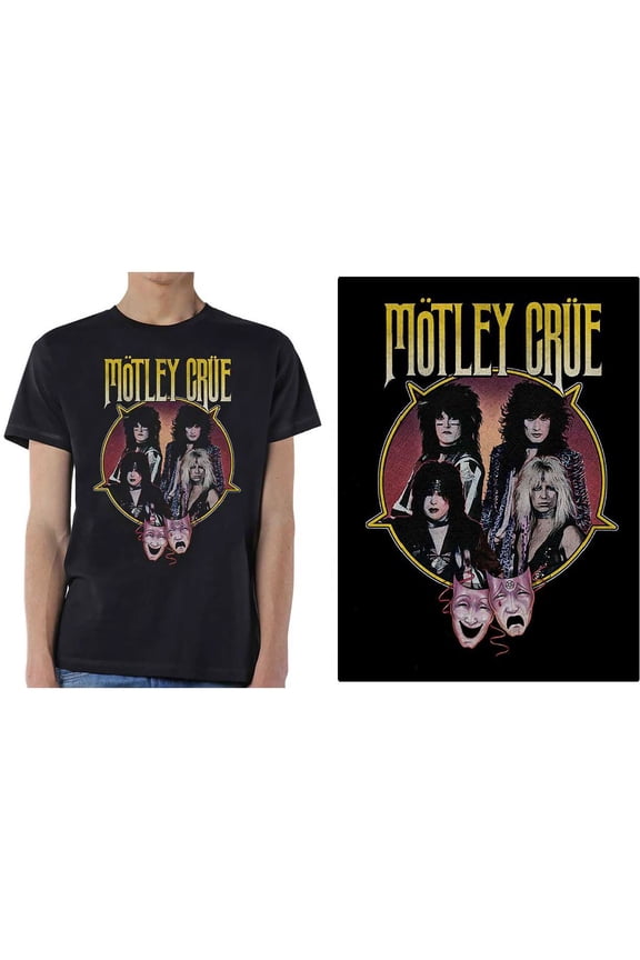 Motley Crue Unisex T-Shirt Theatre Pentagram (Large)