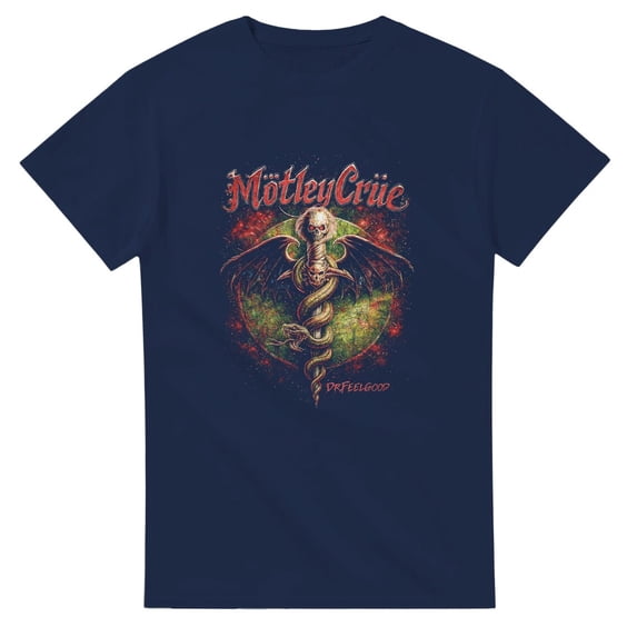 Motley Crue Unisex T-shirt, Rock Band Heavy Metal Tee,Navy Color,Size 3XL
