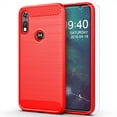 thumbnail image 1 of Moto E Phone case,Motorola E case,with HD Screen Protector, Soft TPU Slim Fashion Non-Slip Protective Phone Case Cover for Motorola Moto E (2020)(Red Brushed TPU), 1 of 12