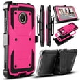 thumbnail image 1 of Moto E4 Case, Moto G5 Case, Mignova Shockproof Protection Case Cover with Swivel Belt Clip and Kickstand for Motorola Moto E (4th Generation)/Moto G (5th Generation) (Pink), 1 of 7