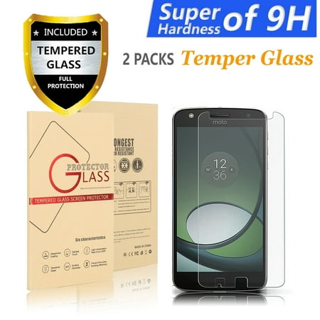 Moto E4 Tempered Glass Screen Protector [2-Pack], Circlemalls [ANTI-SCRATCH] [HD-CLEAR][BUBBLE-FREE] for Motorola Moto E4