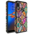 thumbnail image 1 of Moto E6 Plus Case, KAESAR Slim Hybrid Dual Layer Shockproof Hard Cover Graphic Fashion Cute Colorful Silicone Skin Cover Armor Case for Moto E6 Plus (Colorful Mandala), 1 of 5