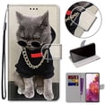 thumbnail image 1 of For Moto E6 Plus Case, Mantto PU Leather Phone Case With Hand Rope Strap Cute Painted Flip Card Wallet Credit Slots Magnetic Pattern Kickstand Cover For Motolora Moto E6 Plus, Cool Cat, 1 of 7