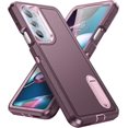 thumbnail image 1 of for Moto Edge Plus 2022 Case Moto Edge 30 Pro Case with Kickstand Case 3-Layer Military Grade Protective Case Cover Silicone Shockproof for Motorola Moto Edge Plus+ 2022 Phone Case (Purple+Pink), 1 of 17