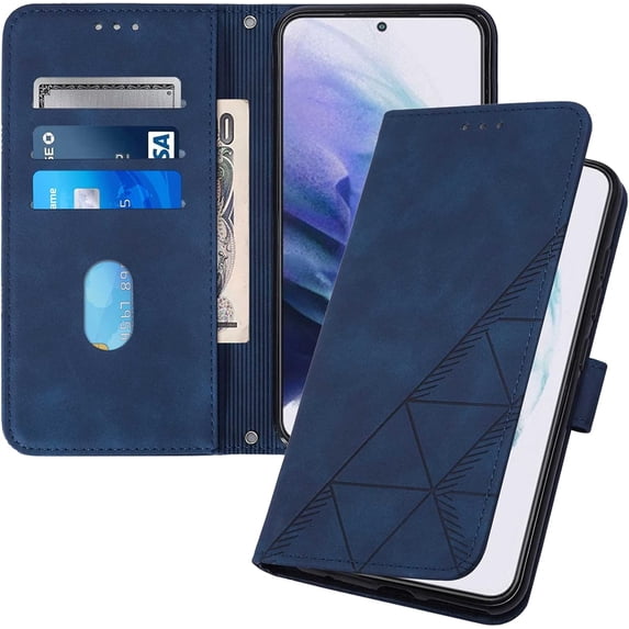 for Moto Edge Plus 2023 Wallet Case with Card Holder Leather with Kickstand Card Slots Phone Case Durable Magnetic Closure Shockproof Protective Cover Case for Moto Edge Plus 2023 Blue YBS