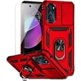 thumbnail image 1 of for Moto G 5G 2022 Case with Slide Camera Cover HD Screen Protector [Military Grade 16ft. Drop Tested] Magnetic Ring Holder Kickstand Protective Phone Case for Motorola Moto G 5G 2022, Red, 1 of 17