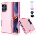 thumbnail image 1 of For Moto G 5G 2025 Case, 2 in 1 PC Phone Case for Motorola G 5G 2025 Case, Njjex Heavy Duty Rubber & Rugged Shockproof Full Body Protection Case Cover - Pink, 1 of 7