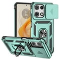 thumbnail image 1 of For Moto G 5G (2025) Case Heavy Duty Military Grade Protection,Camera Lens Slide Protection & 360°Rotate Magnetic Car Mount Holder Kickstand Rugged Shockproof Drop Hard Shell,Green, 1 of 9
