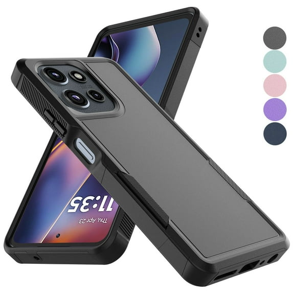 For Moto G 5G 2025 Case / Moto G Play 5G 2025 Case, Tekcoo Dual Layer Protective Heavy Duty Shockproof Rugged Cell Phone Case Sturdy Cover for Moto G 5G 2025 / Moto G Play 5G 2025 - Black