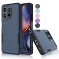 thumbnail image 1 of For Moto G 5G 2025 Case ,Sturdy Phone Case for Motorola Moto G 5G 2025, Tekcoo Shockproof Protection Heavy Duty Armor Hard Plastic & Rubber Rugged Bumper 2-in-1 Case Cover - Deep Blue, 1 of 10