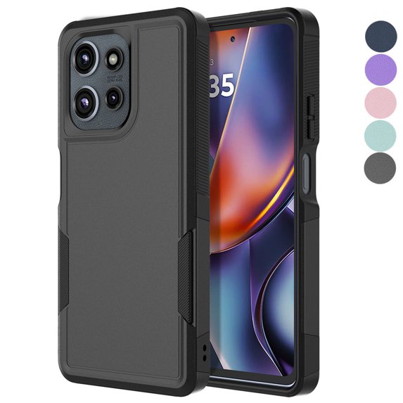 Tekcoo for Motorola Moto G 5G 2025 Case, Dual Layer Shockproof Hybrid Protective Phone Case Heavy Duty Military-Grade Drop Protection Anti-Scratch Rugged Cover for Moto G 5G 2025, Black