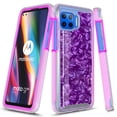 thumbnail image 1 of Moto G 5G Plus Case, Moto One 5G Case, Rosebono Graphic Design Shockproof Impact Resistant Protective Full-Body Rugged Clear Hybrid Bumper Case fOR Moto G 5G Plus / One 5G (Purple Shell), 1 of 5