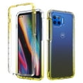 thumbnail image 1 of Moto G 5G Plus Case, Moto One 5G Case, Rosebono Full-Body Rugged Ultra Transparency Hybrid Protective Case With Built-in Screen Protector for Motorola One 5G / G 5G Plus (Yellow), 1 of 5