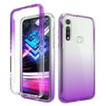 thumbnail image 1 of Moto G Fast Case, Rosebono Full-Body Rugged Ultra Transparency Hybrid Protective Case With Built-in Screen Protector for Motorola G Fast (Purple), 1 of 5