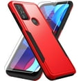 thumbnail image 1 of for Moto G Play 2023 Case,Moto G Pure Phone Case,Moto G Power 2022 Case with Screen Protector, Heavy-Duty Tough Rugged Shockproof Protective Case for Motorola G Play 2023, Red, 1 of 12