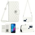 thumbnail image 1 of for Moto G Play 2023 Wallet Case RFID Blocking Card Slots Holder with Shoulder&Crossbody Strap, Magnetic Folio Kickstand Handbag Flip Phone Cover for Motorola Moto G Play 2023, White, 1 of 8