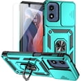 thumbnail image 1 of for Moto G Play 2024 Case with Camera Lens Cover HD Screen Protector, Dual Layer Military-Grade Drop Tested Magnetic Ring Holder Kickstand Protective Phone Case for Motorola Moto G Play 4G 2024 (Mint), 1 of 8