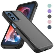For Moto G Play 4G 2024 Case ,2 in 1 Phone Case for Motorola Moto G Play 2024 6.5 inch ,Takfox Shockproof Protection Heavy Duty Armor Durable Hard Plastic & Rubber Rugged Full Body Bumper Cover-Black