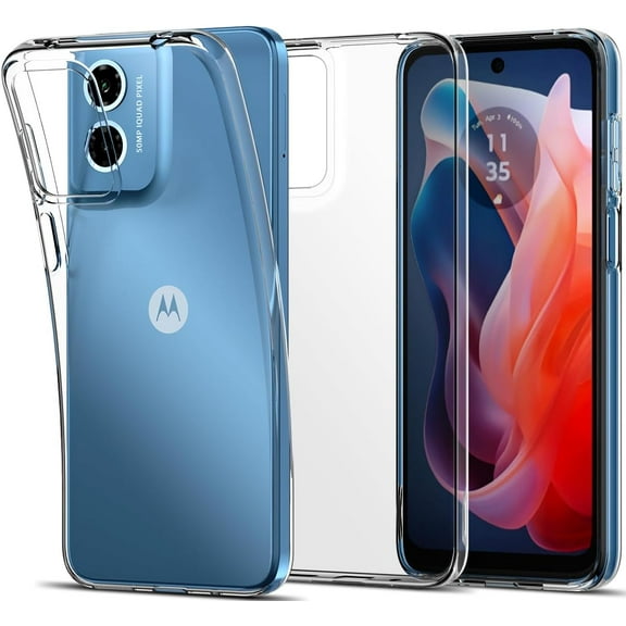 for Moto G Play 4G 2024 Case, Ultra [Slim Thin] Flexible Clear TPU [Scratch-Resistant] Gel Rubber Soft Skin Silicone Protective Case Cover for Moto G Play 4G 2024 (Clear)