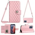 thumbnail image 1 of for Moto G Play 4G 2024 Wallet Case RFID Blocking Card Slots Holder with Shoulder&Crossbody Strap, Magnetic Folio Kickstand Handbag Flip Phone Cover for Motorola Moto G Play 4G 2024, Pink, 1 of 8