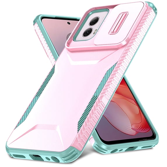 for Moto G Power 2022 Case Dual Layer Protective Heavy Duty Camera Lens Slide Cover Shockproof Rugged Military Protection Bumper Tough Grip Phone Case For Motorola Moto G Power 2022,Rosegold