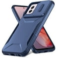 thumbnail image 1 of for Moto G Power 2022 Case Dual Layer Protective Heavy Duty Camera Lens Slide Cover Shockproof Rugged Military Protection Bumper Tough Grip Phone Case For Motorola Moto G Power 2022,Blue, 1 of 7