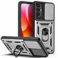 thumbnail image 1 of Moto G Power 2022 Case, TECH CIRCLE 360 Ring Kickstand Magnetic & Slide Camera Protector Military-Grade Rugged Hybrid Protective Cover for  Motorola Moto G Power  6.5 inch 2022,Silver, 1 of 8